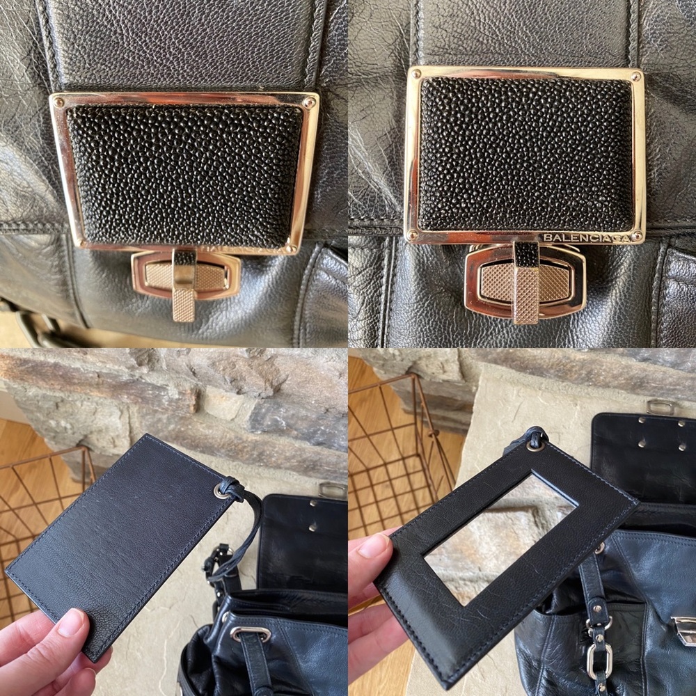 SOLD Balenciaga Cherche Stingray Chain Leather Bag - Picture 7 of 11